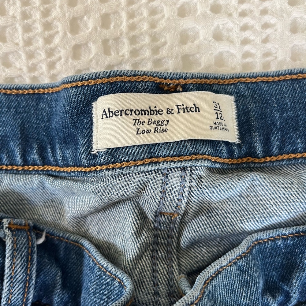 Abercrombie & Fitch Blue The Baggy Low Rise Jeans